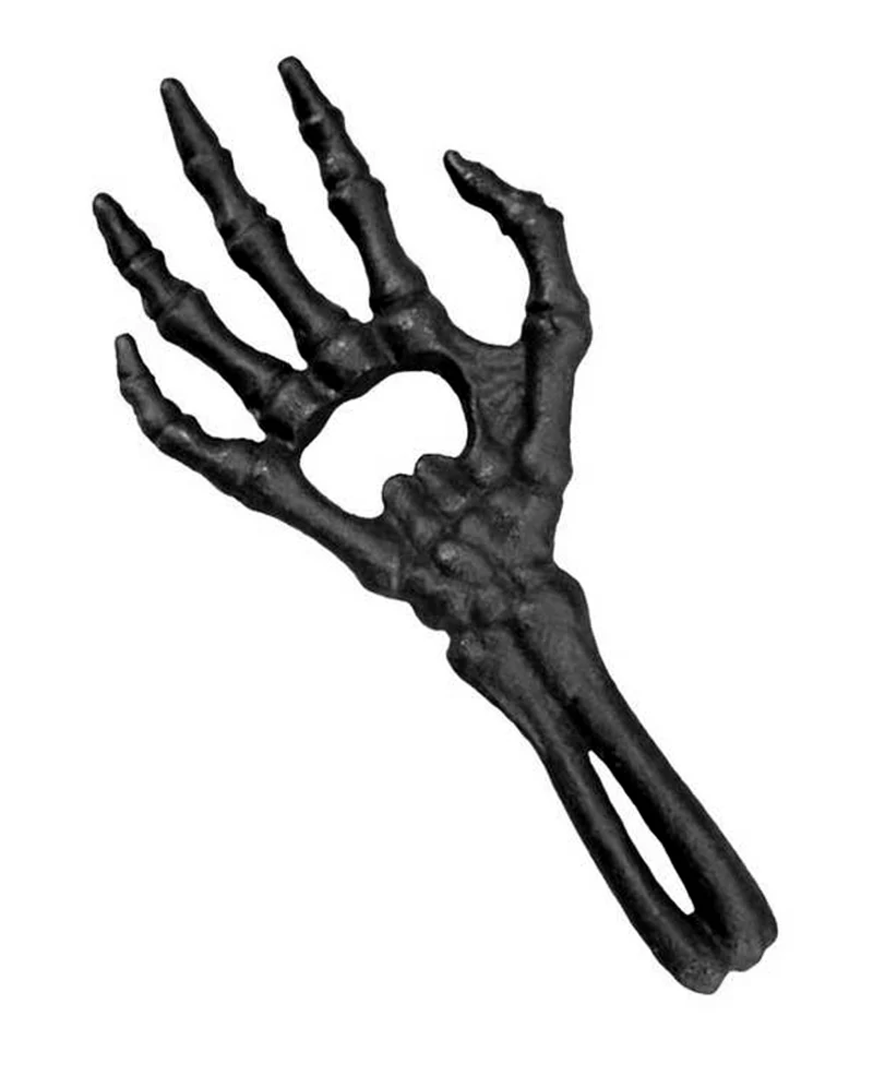 Skeletthand Flaschenöffner Schwarz