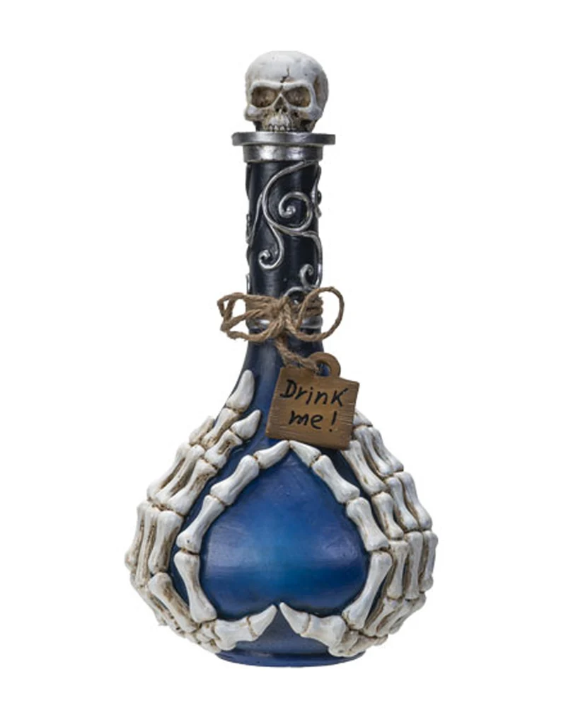 Halloween Giftflasche mit Totenkopf