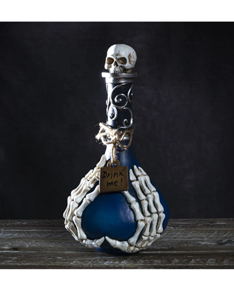 Halloween Giftflasche mit Totenkopf