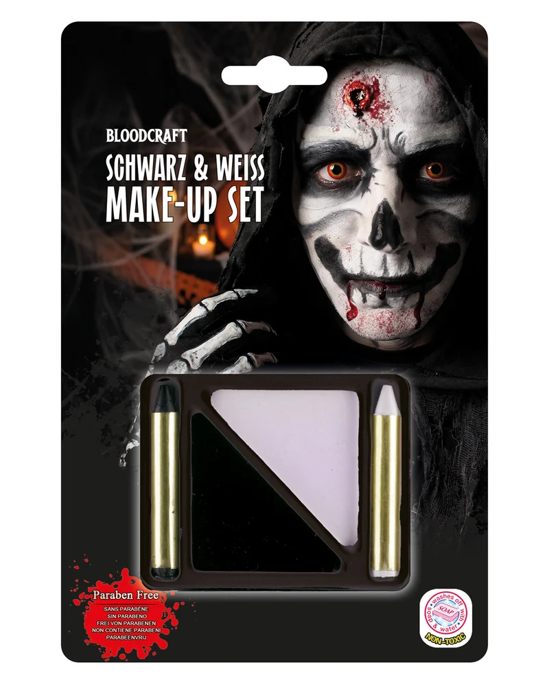 Basic Schwarz & Weiß Make-up Set