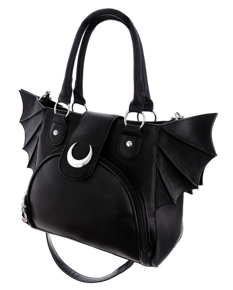 Mond Gothic Handtasche mit Fledermausflügel