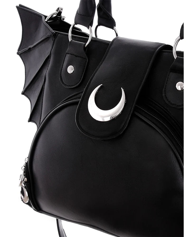Mond Gothic Handtasche mit Fledermausflügel