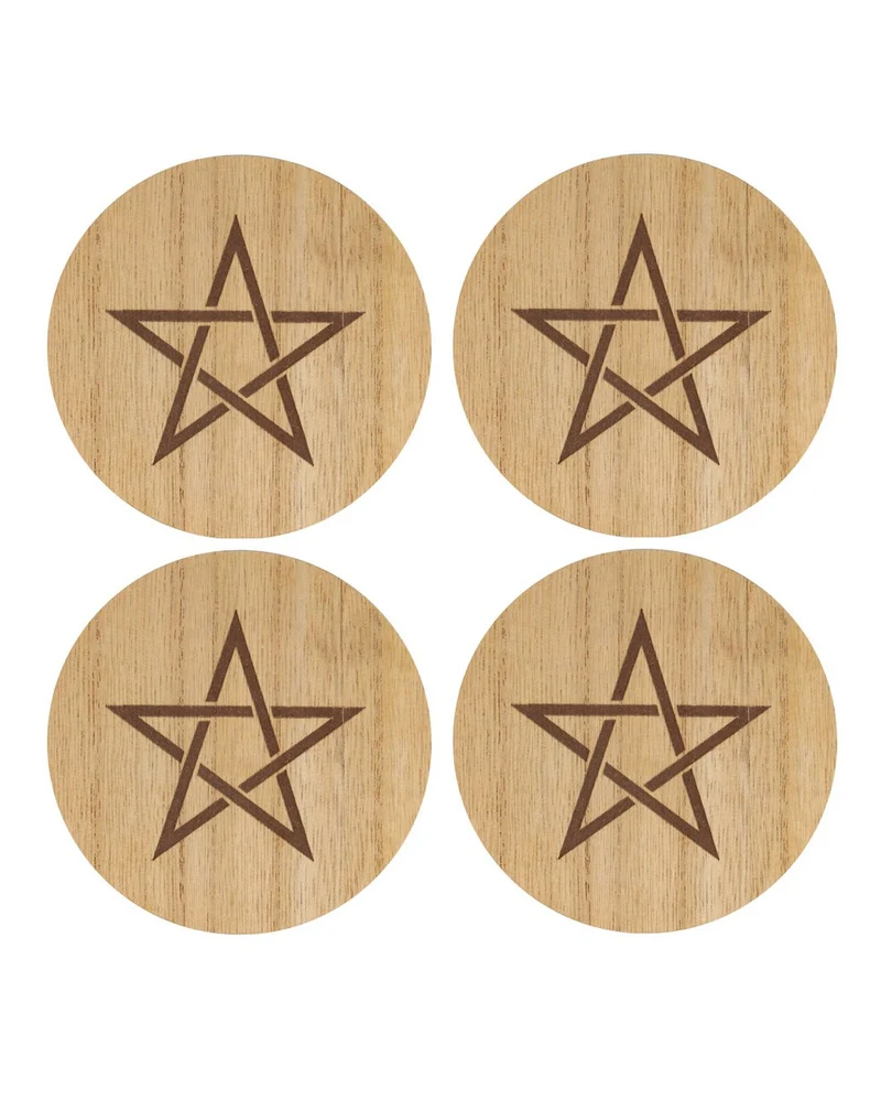 Pentagramm Untersetzer 4 St.