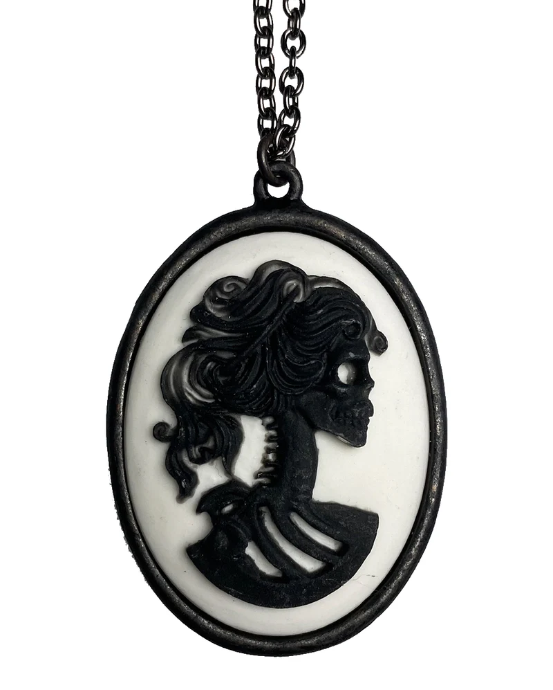 Gothic Kette Totenkopf Cameo