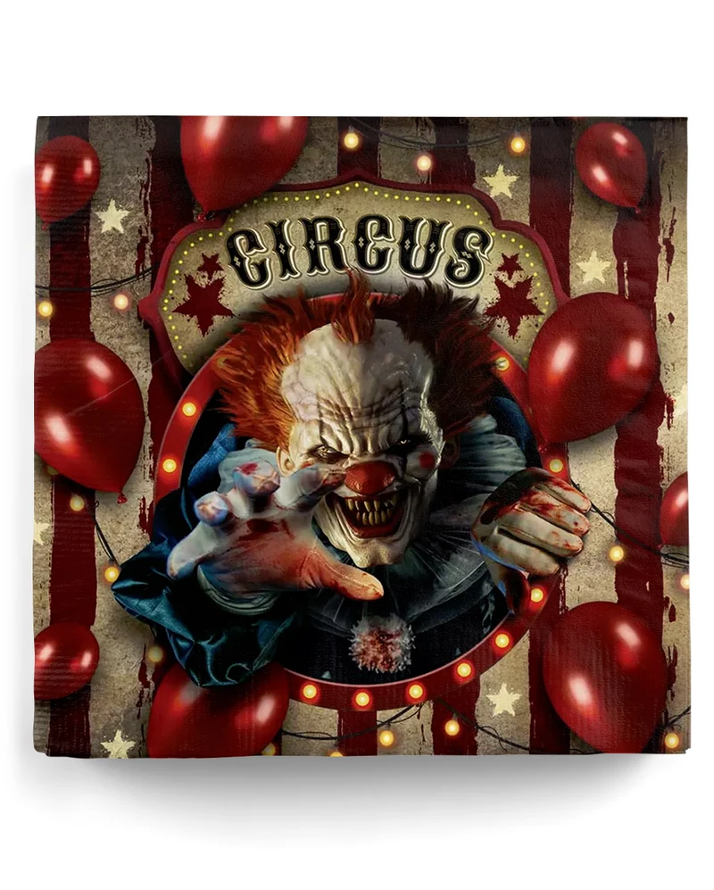 Horror Clown Zirkus Servietten 12 St.