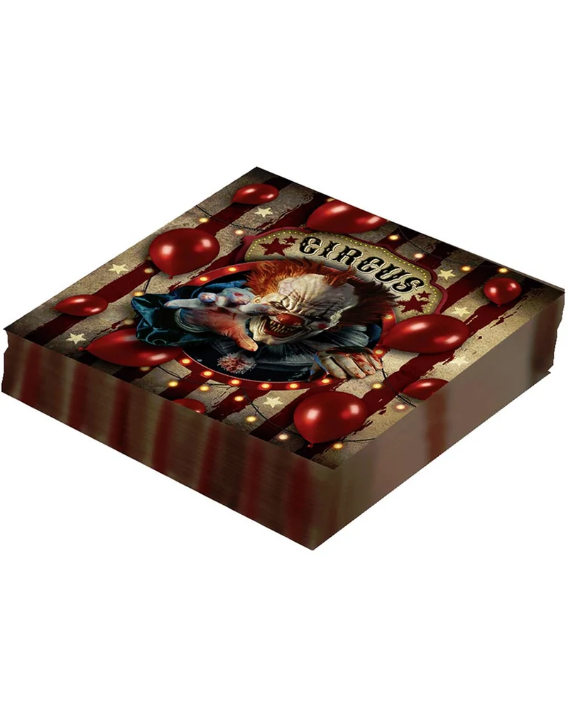 Horror Clown Zirkus Servietten 12 St.