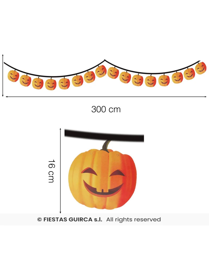 Halloween Girlande Kürbis 3m