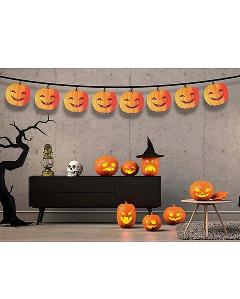 Halloween Girlande Kürbis 3m