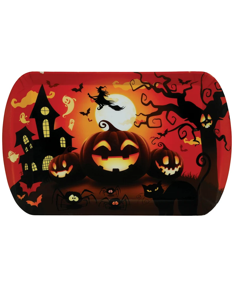 Happy Halloween Kürbis Tablett