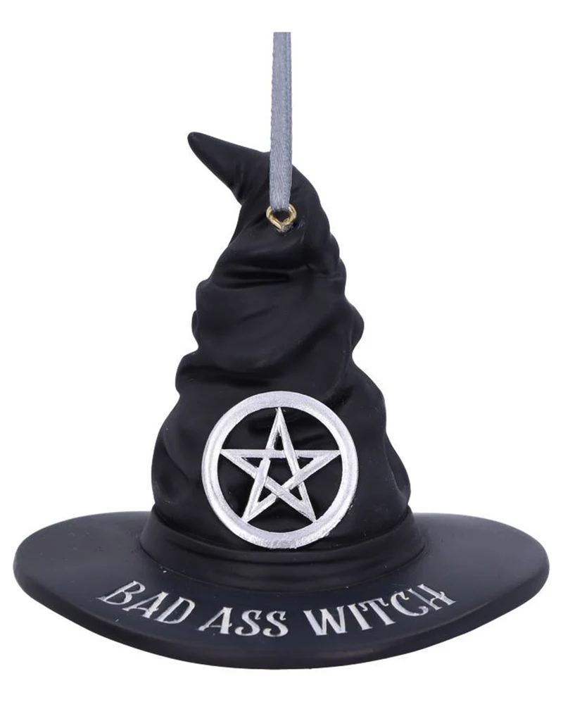 Bad Ass Witch Hängedeko Ornament 9cm
