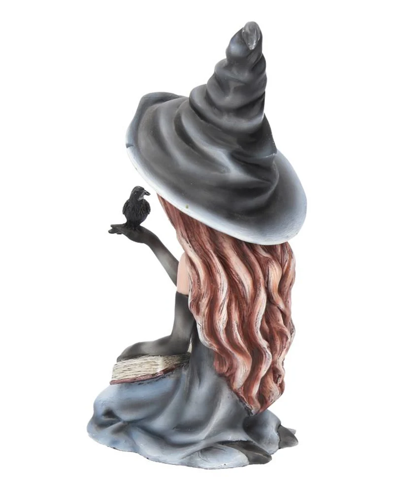Gothic Hexe Regan mit Rabe 15cm