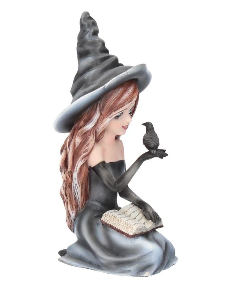 Gothic Hexe Regan mit Rabe 15cm