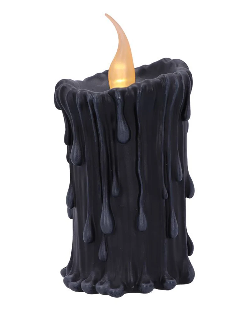 Schwarze Magie LED Kerze 19cm