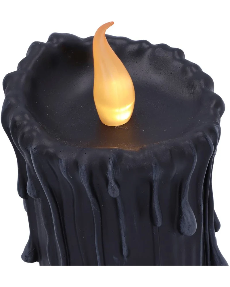 Schwarze Magie LED Kerze 19cm