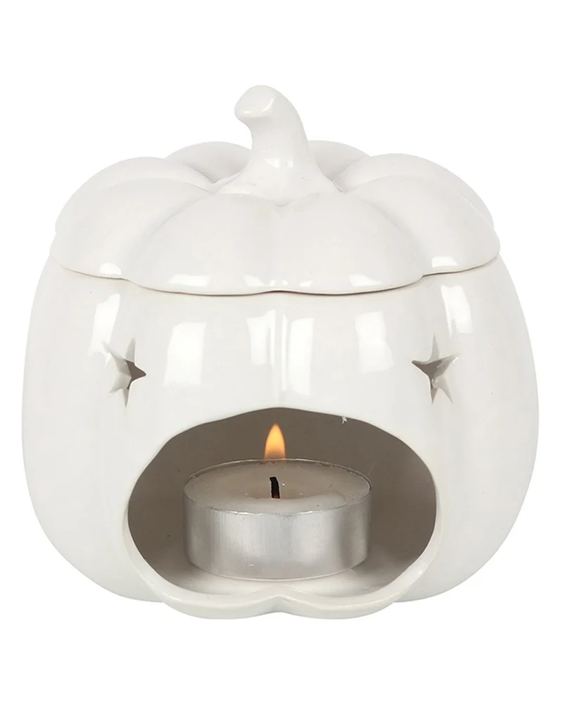 Weiße Halloween Kürbis Duftlampe