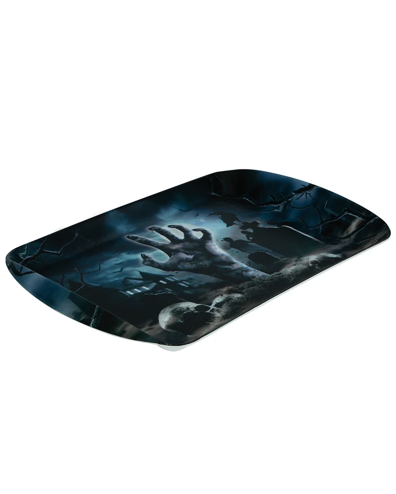 Halloween Zombie Friedhof Tablett