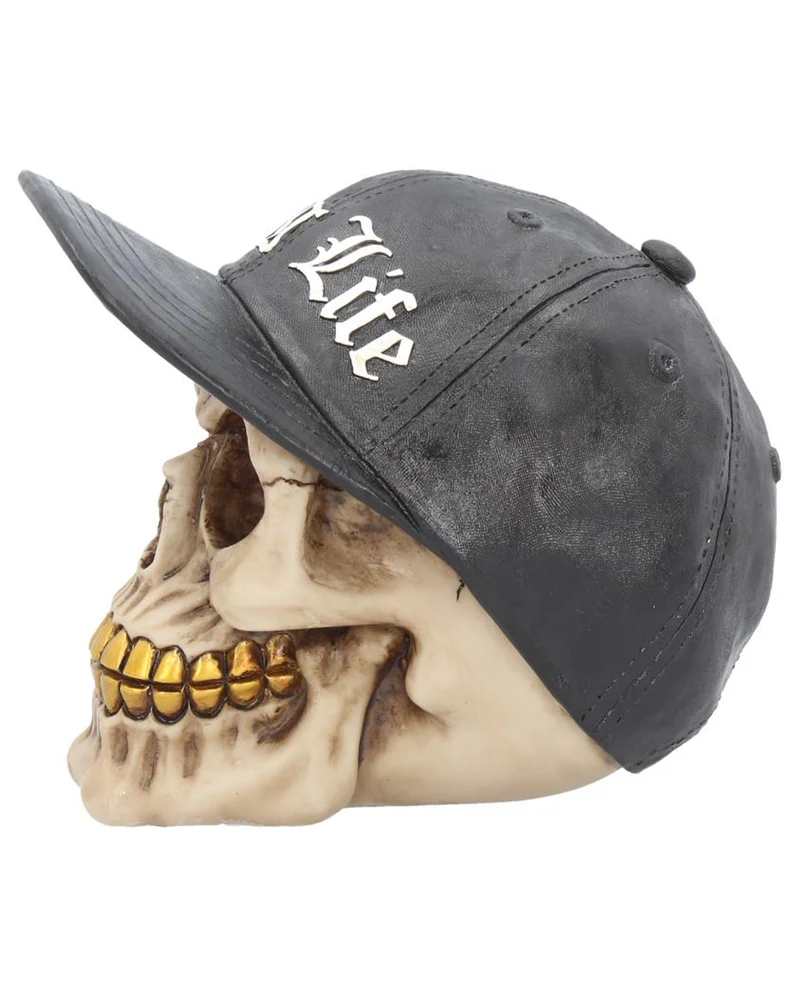 Gangster Totenschädel "Thug Life" 15,8cm