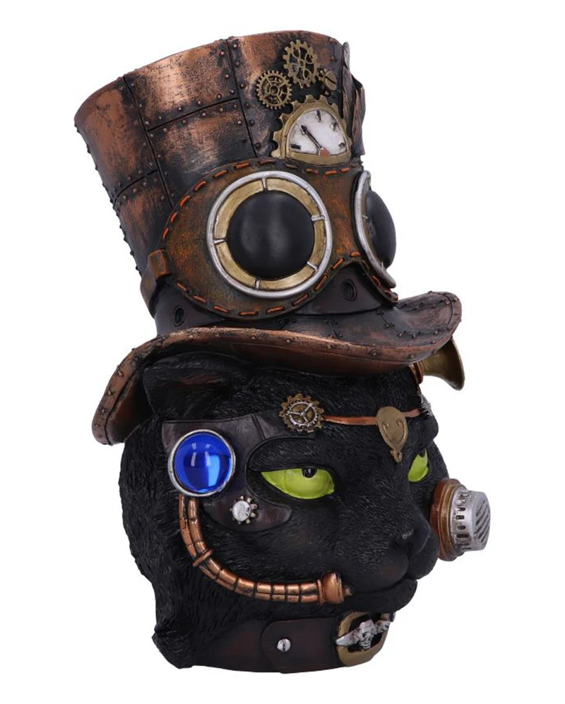 Steampunk Felius Mogg Katzen Figur 28,8cm