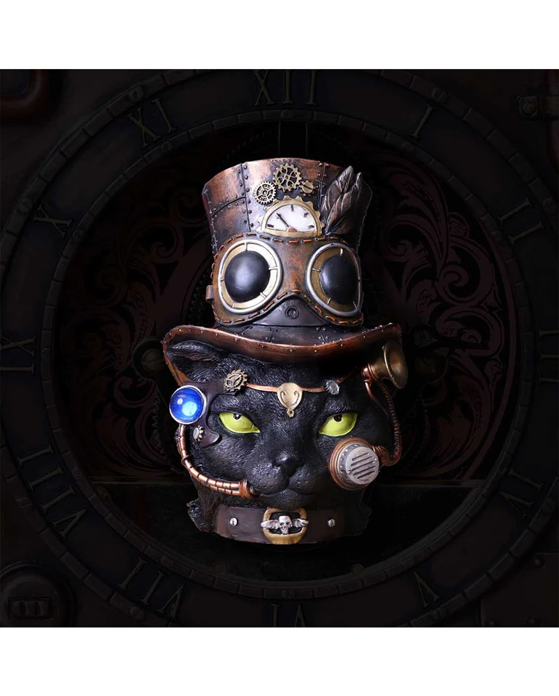 Steampunk Felius Mogg Katzen Figur 28,8cm