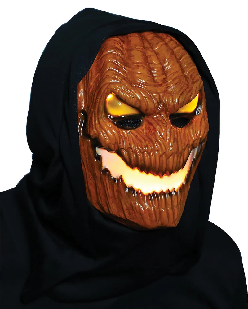 Flammen Kürbis LED Maske