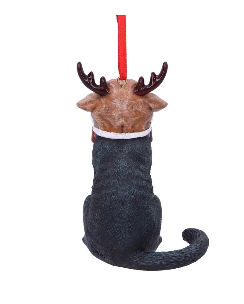 Rentier Katze Weihnachtskugel 9cm