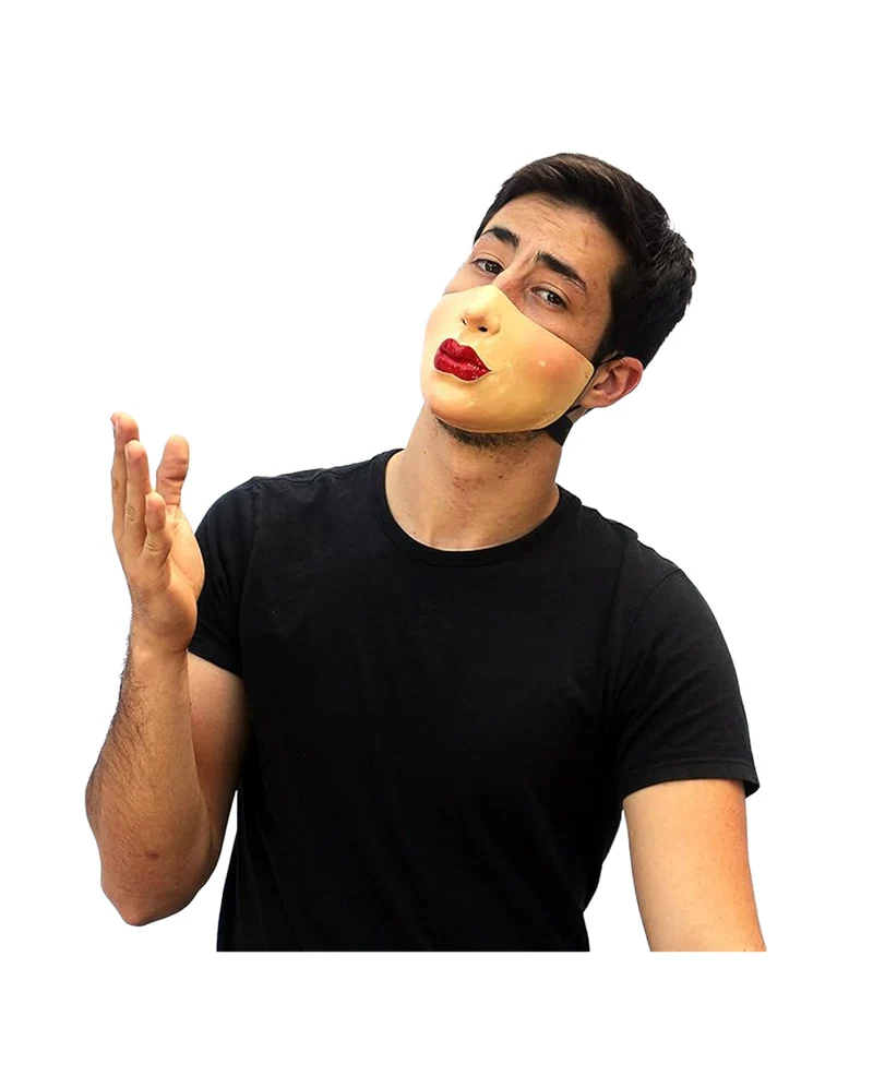 Duckface Halbmaske aus Latex