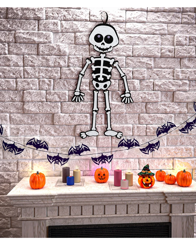 Kinderfreundliche Halloween Skelett Deko