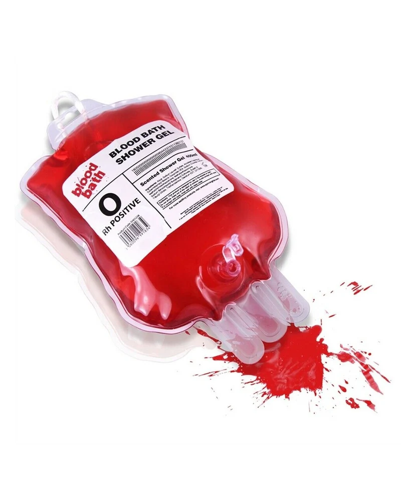 Blut Duschgel im Transfusionsbeutel