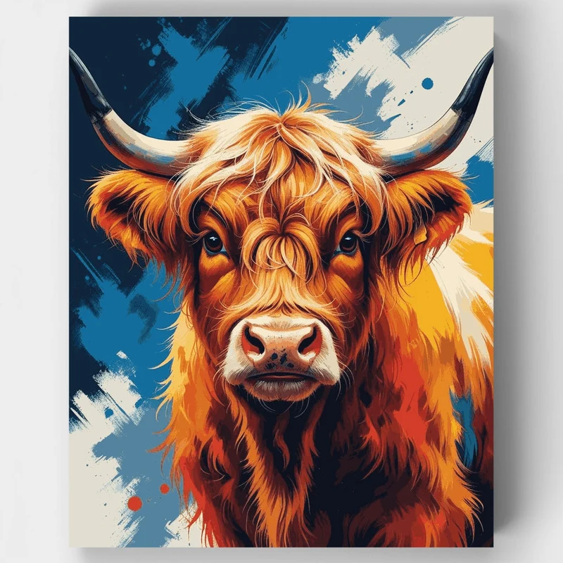 Majestic Highland Cow - Paint by Numbers Kit