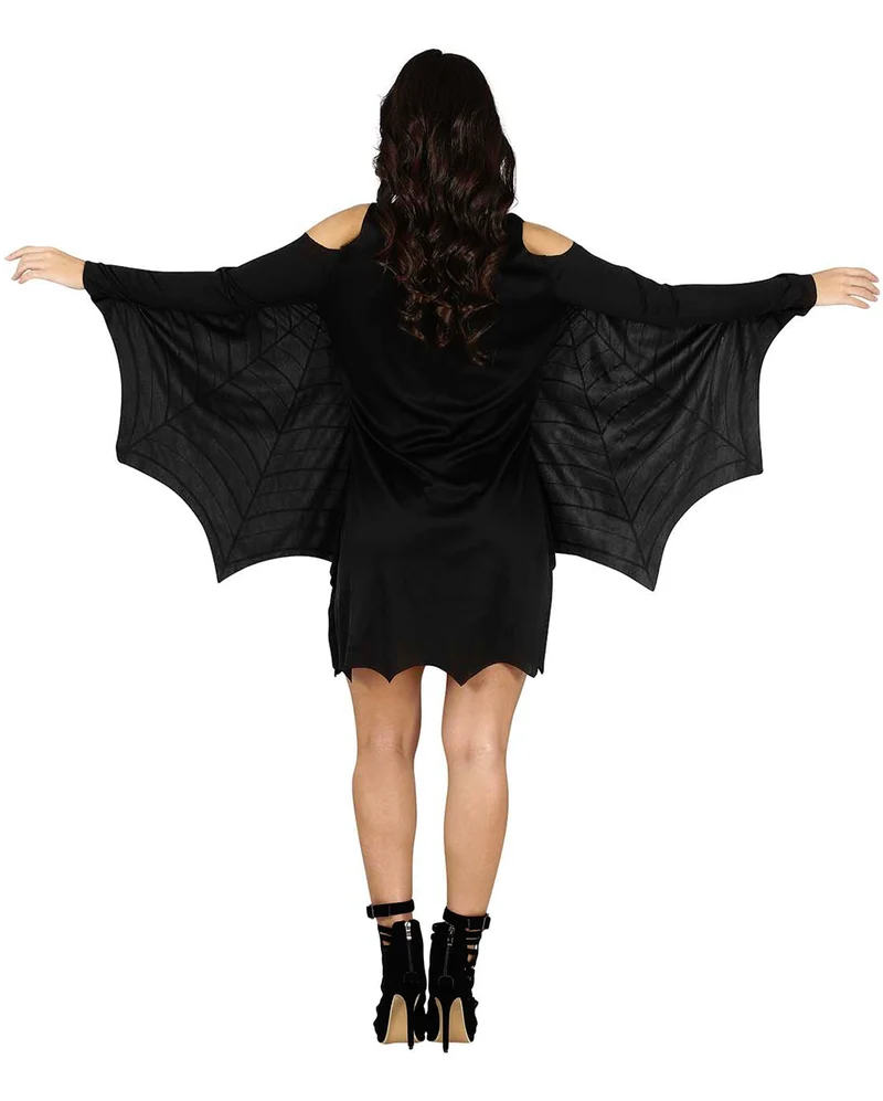 Spinnen Kostüm mit Fledermaus Ärmel