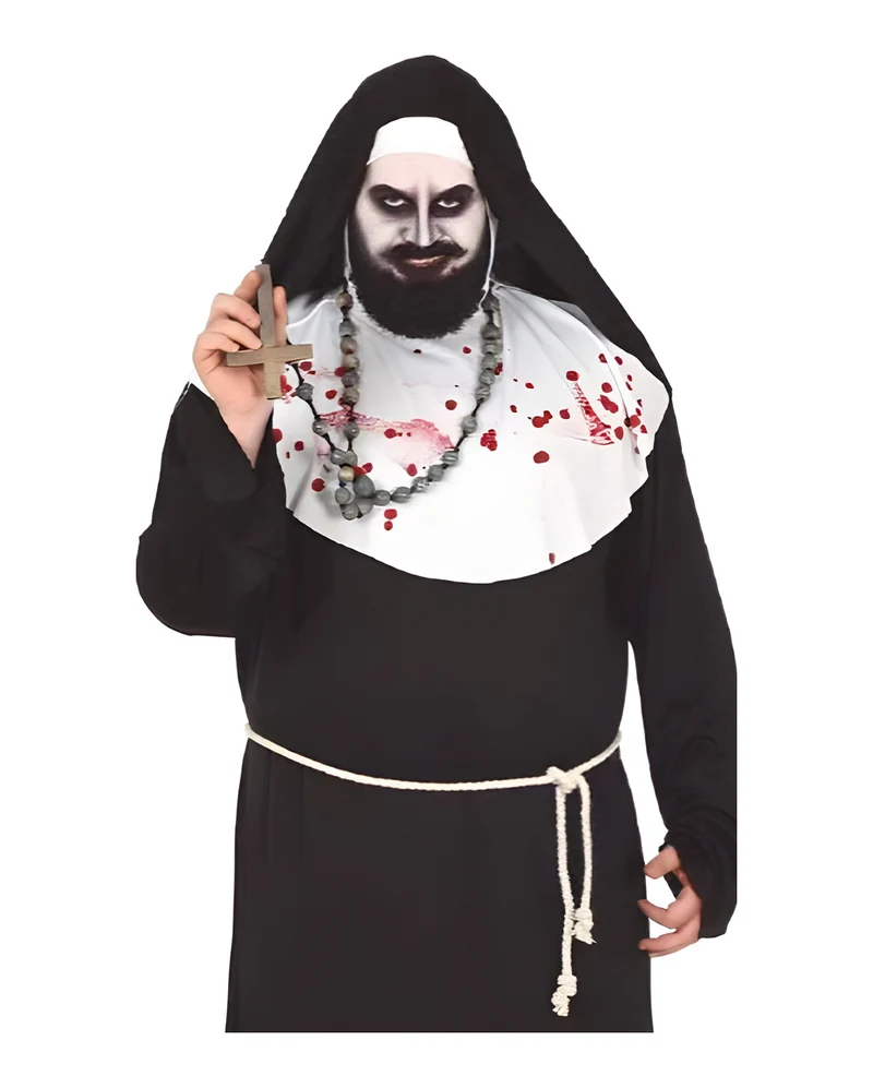 Blutige Zombie Nonne Herren Kostüm