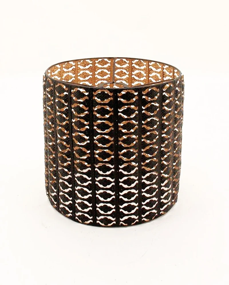 Gothic Metall-Lampenschirm Schwarz-Gold 26cm