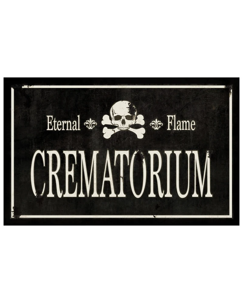 Gothic Crematorium Schild 43x11cm