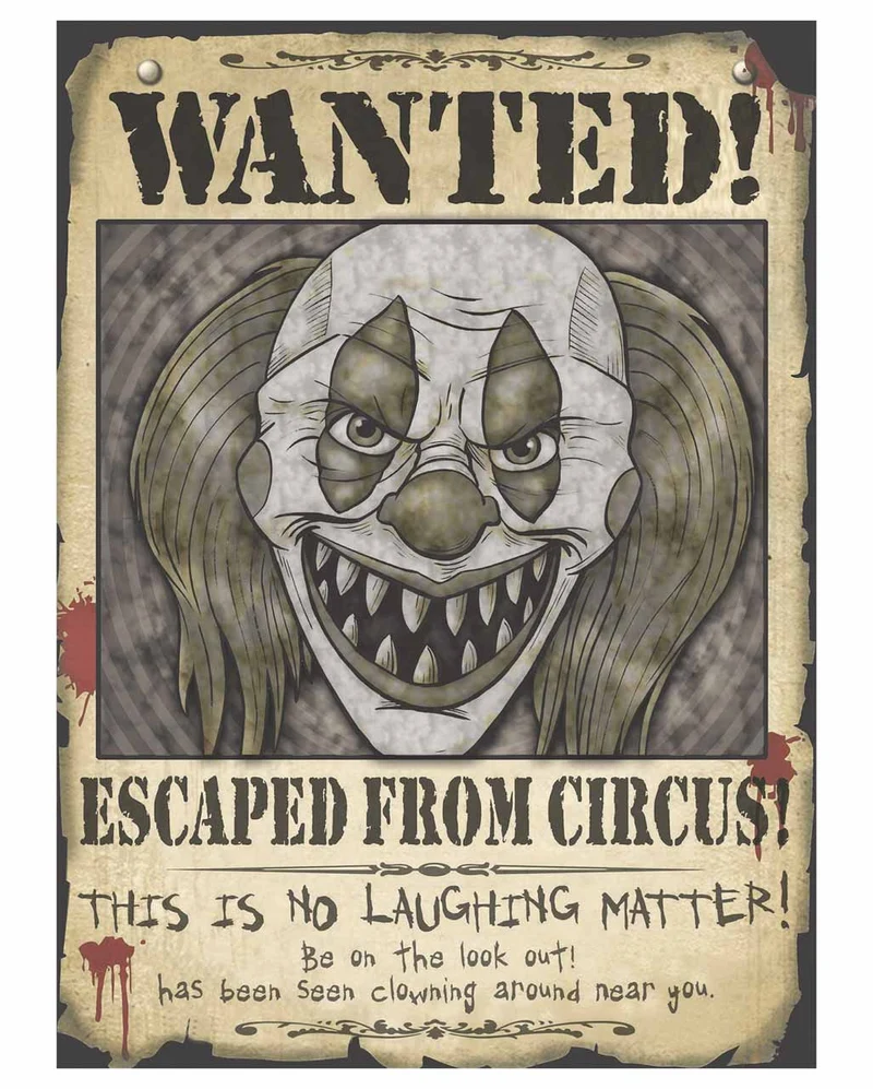 Horrorclown Wanted Poster