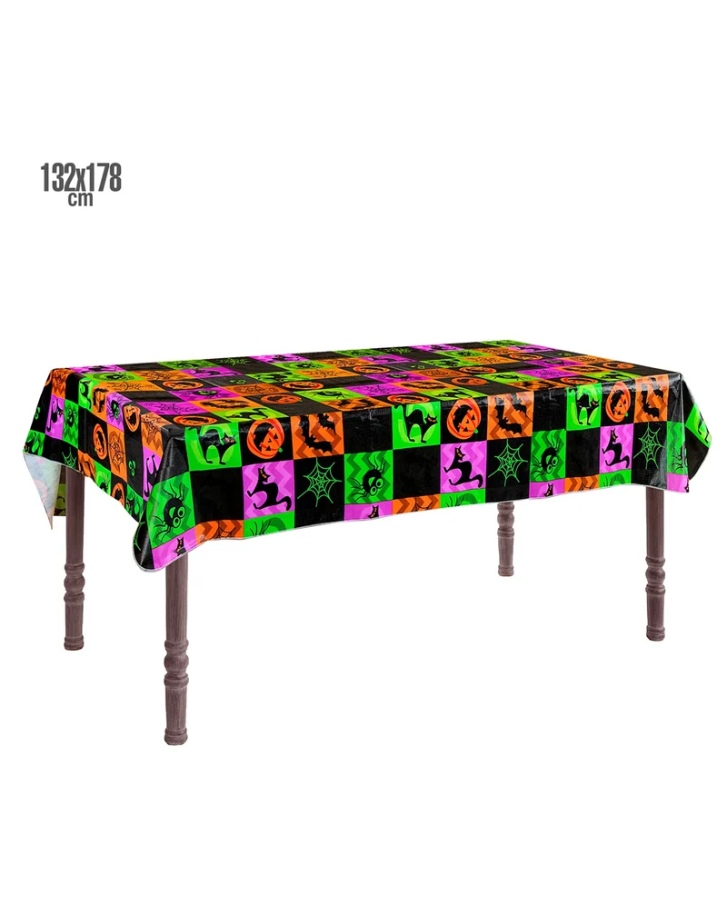 Bunte Halloween Tischdecke