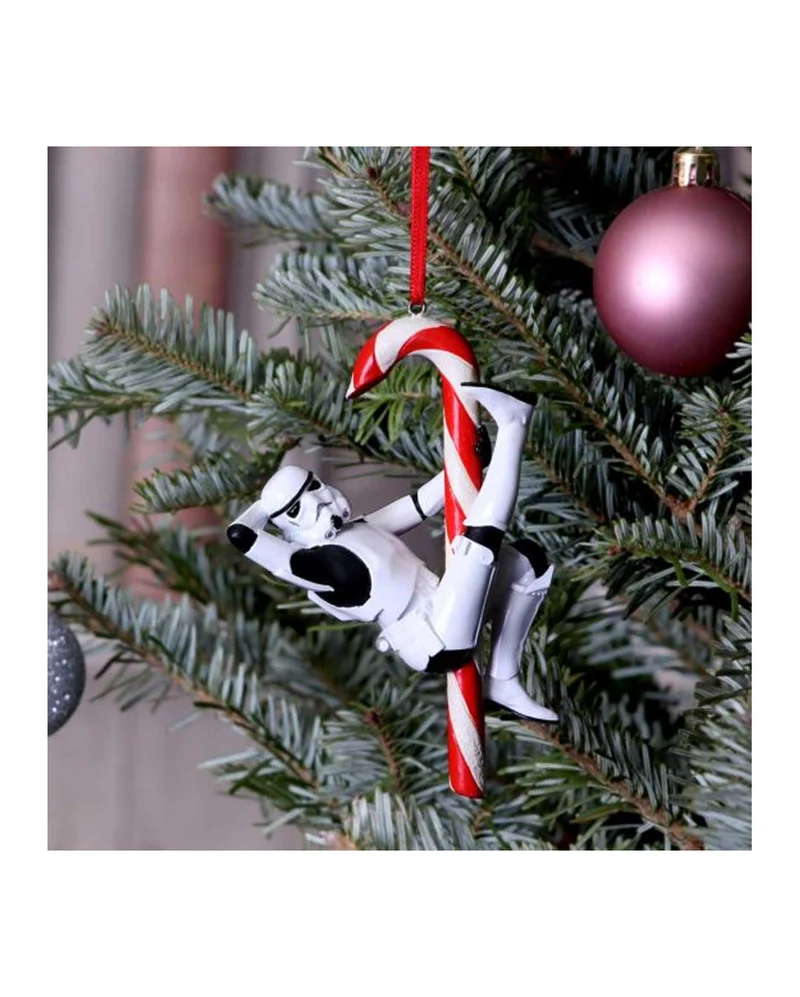 Star Wars Stormtrooper mit Candy Cane Weihnachtskugel