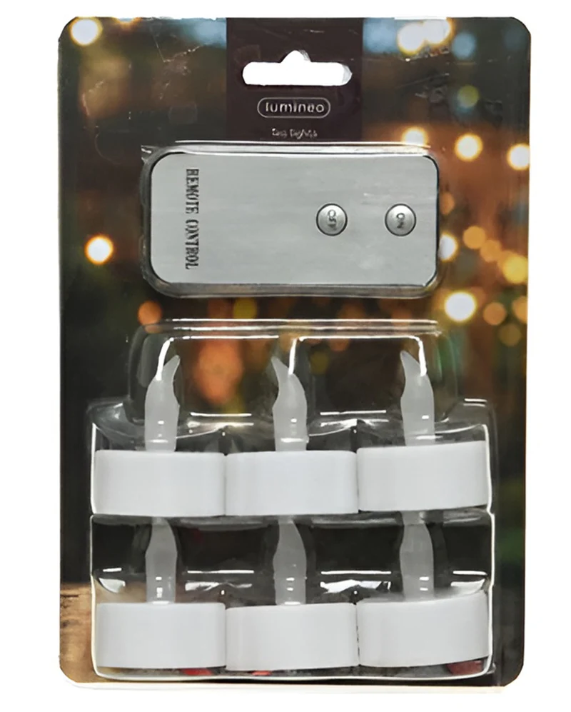 Lumineo LED Teelichter mit Fernbedienung - 6er Set