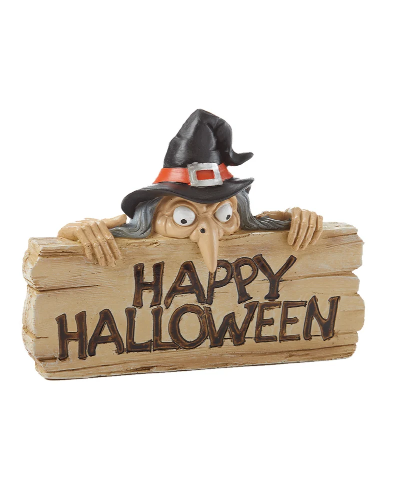 Happy Halloween Hexe Wanddekoration 21 cm
