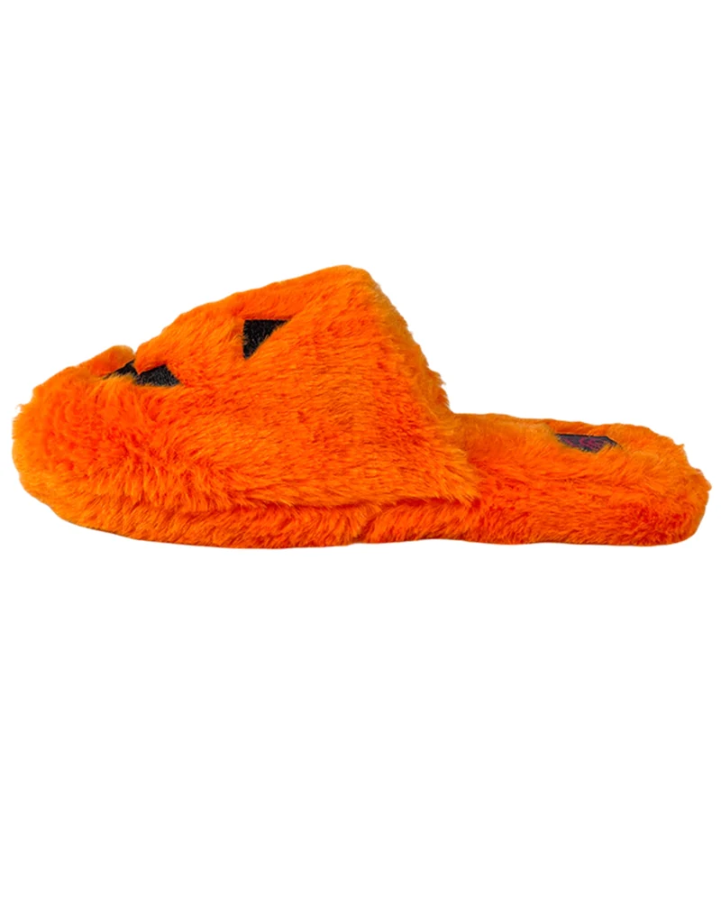 Kreepy Cozy Jack Plüsch Hausschuhe Orange