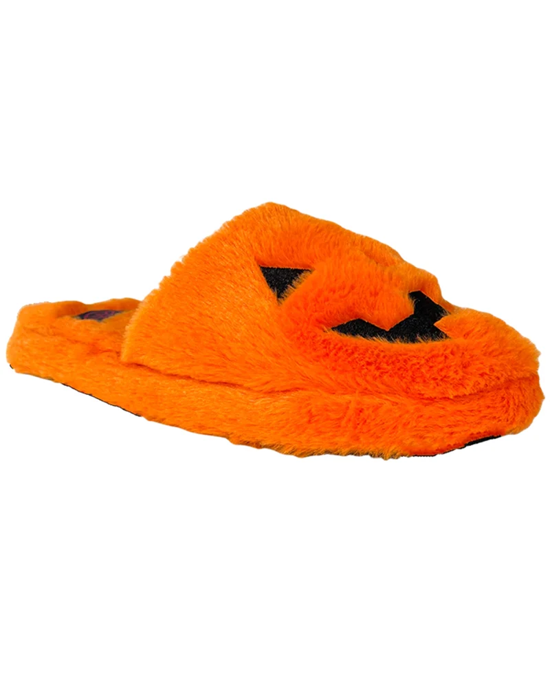Kreepy Cozy Jack Plüsch Hausschuhe Orange