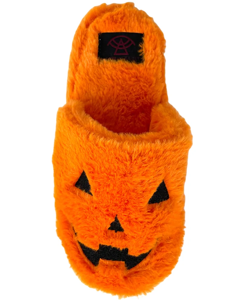 Kreepy Cozy Jack Plüsch Hausschuhe Orange