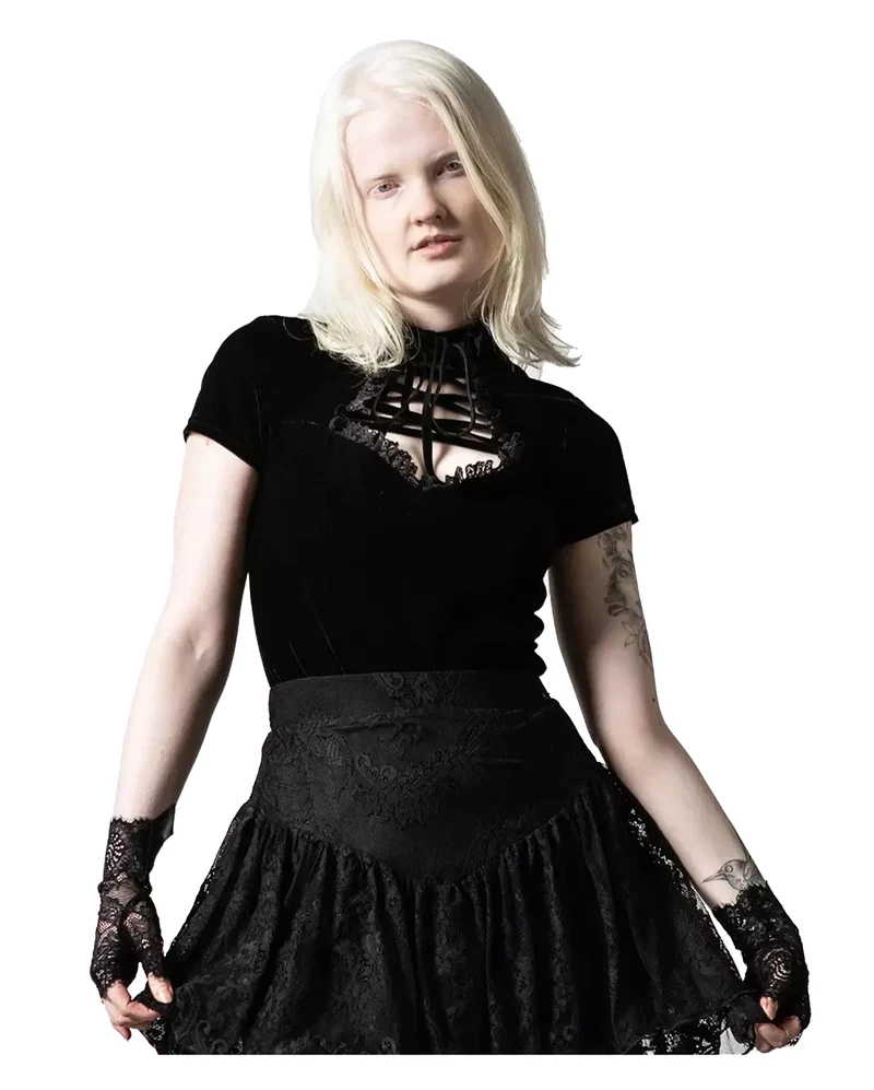 KILLSTAR Malady Lace-Up Top