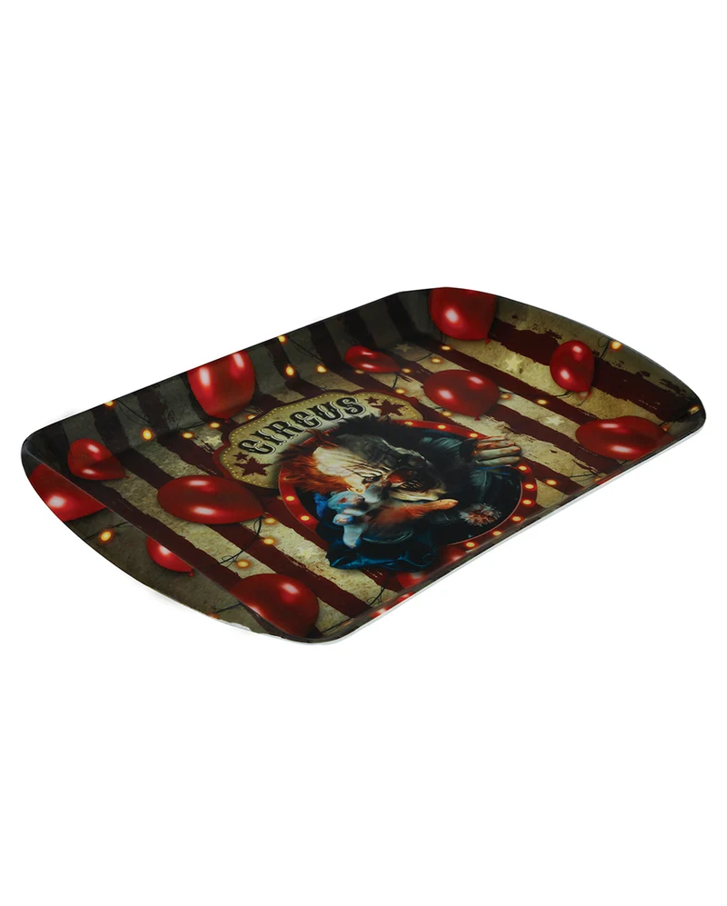 Horror Clown Zirkus Halloween Tablett