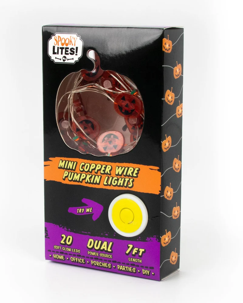 Mini Kürbis Lichterkette als Halloween Deko