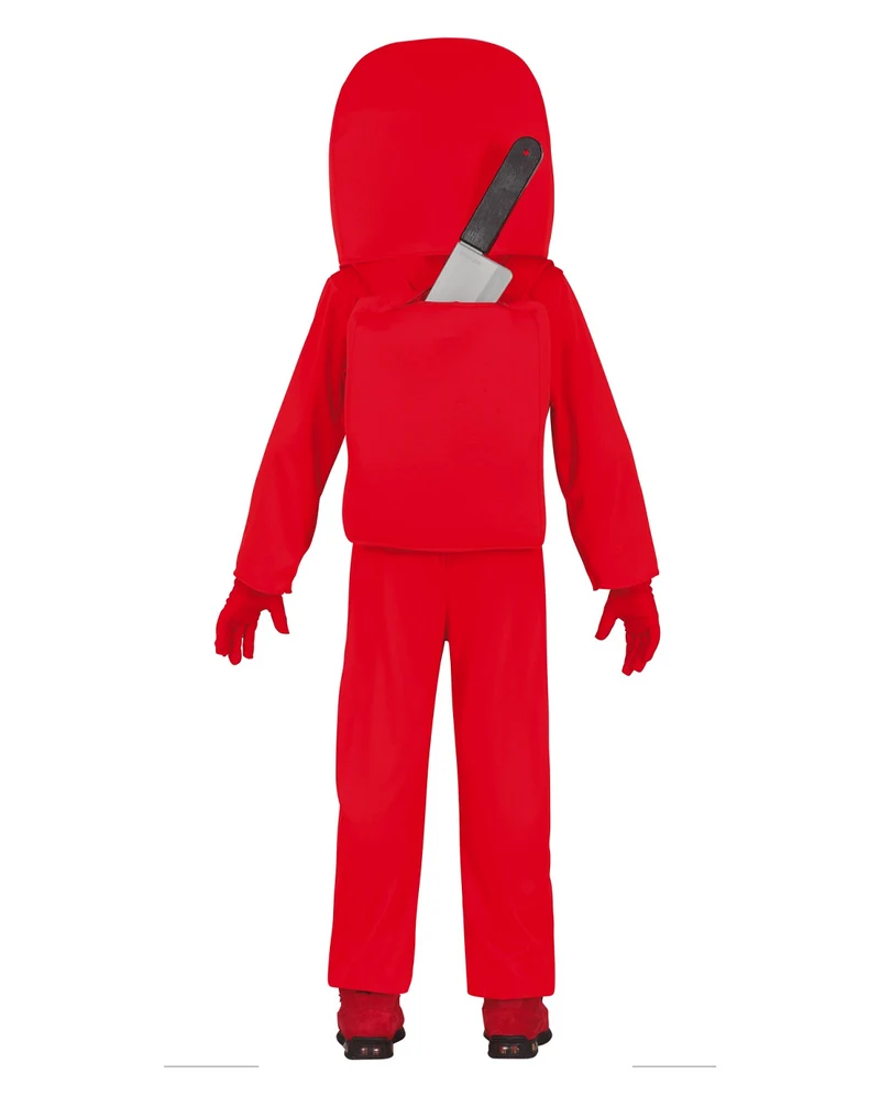 Roter Videospiel Astronaut Kinderkostüm