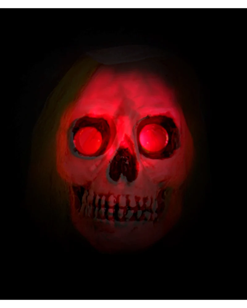 Skelettbraut mit leuchtendem Totenkopf 105cm