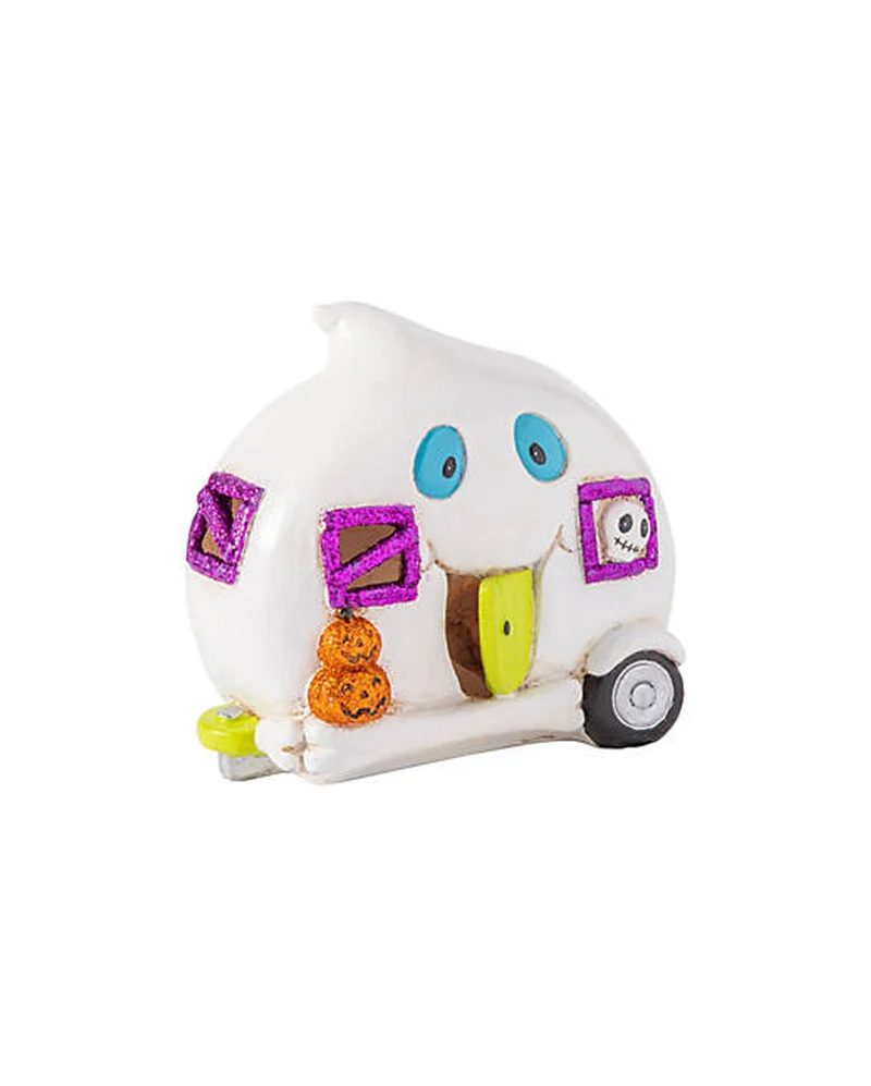 Geister Wohnwagen Vintage Halloween Tischdeko 16cm