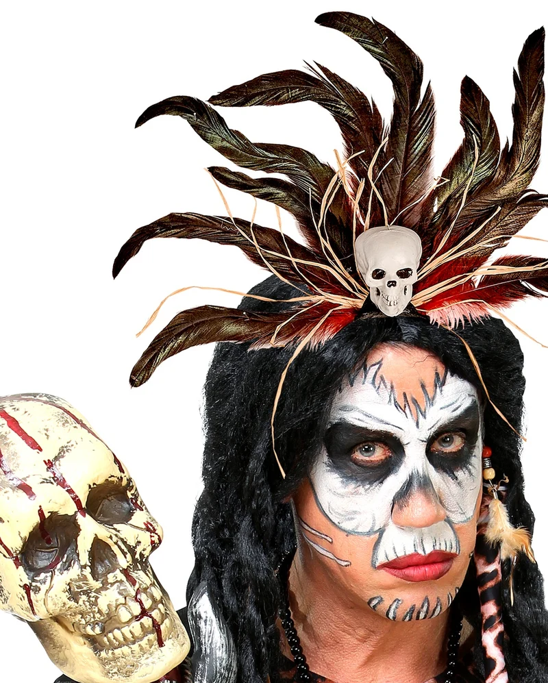 Voodoo Haarreif mit Totenkopf