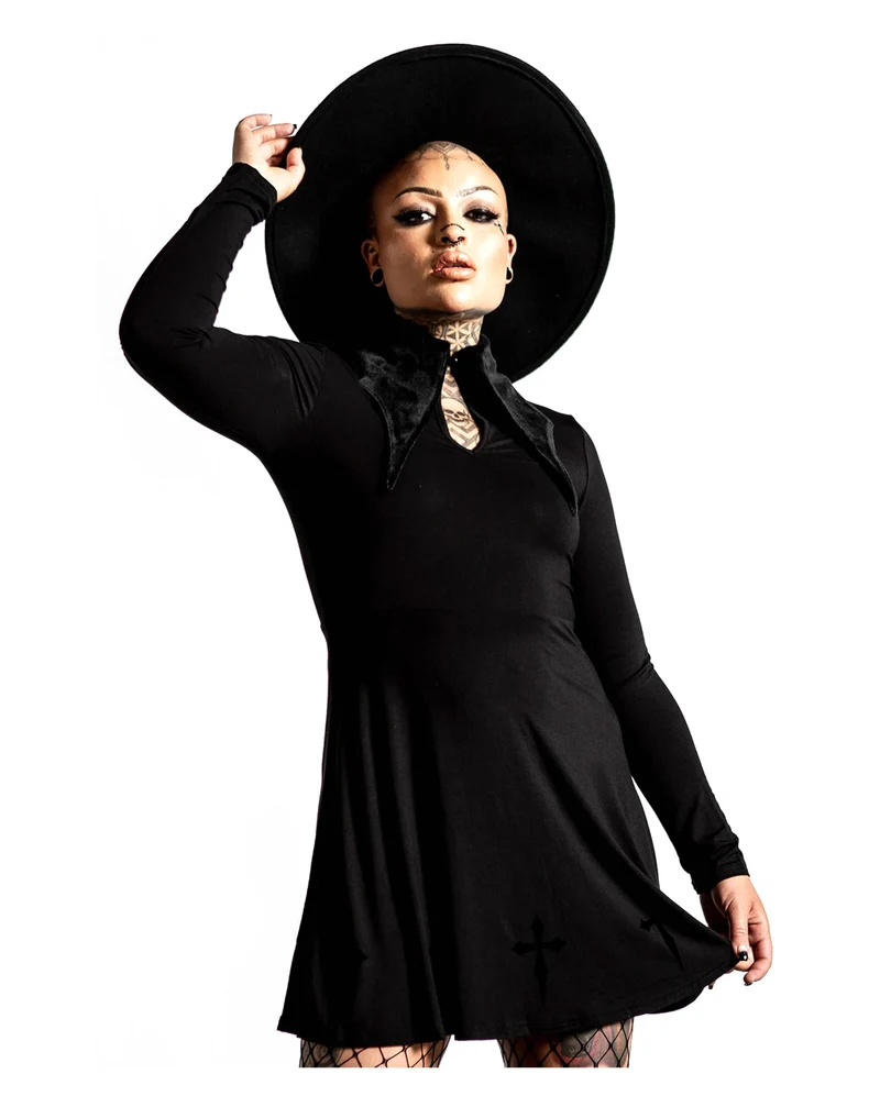 KILLSTAR Elissabat Collar Minikleid