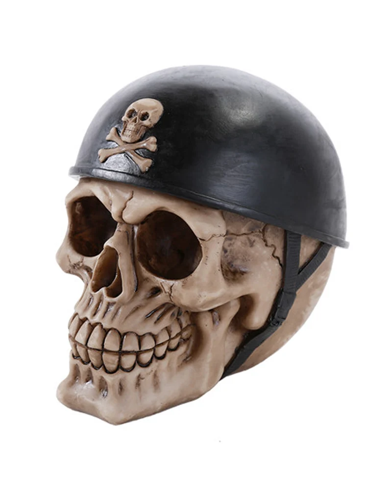 Biker Totenkopf mit Helm